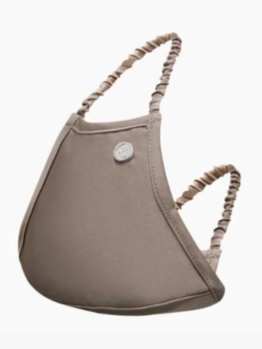 New Aritzia Turner Taupe 2 Layers Sculpted Satin Face Mask O/S